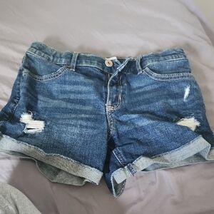 Abercrombie Kids Blue Jean Shorts Distressed Casual